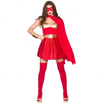 Hot Superhero Damenkostüm rot 