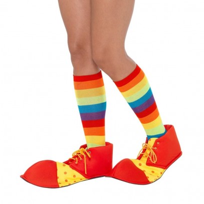 Lustige Clowns Schuhe rot-gelb für Erwachsene