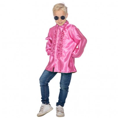 Rüschenhemd Deluxe für Kinder rosa