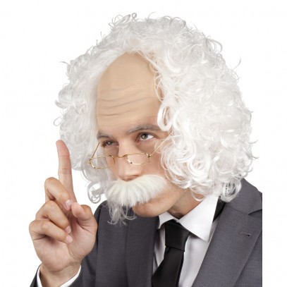 Alter Professor Perücke mit Bart und Brille 