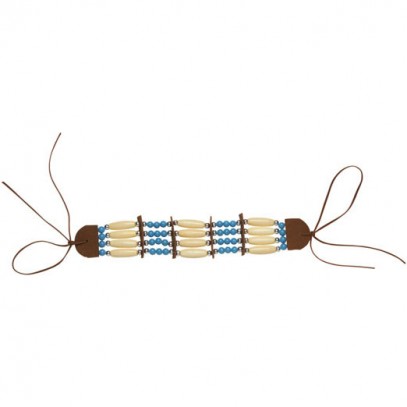 Indianer Armband blau-beige-braun