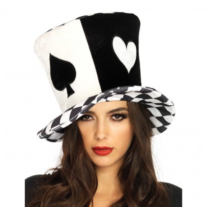Crazy Hatter Riesen Hut schwarz-weiß