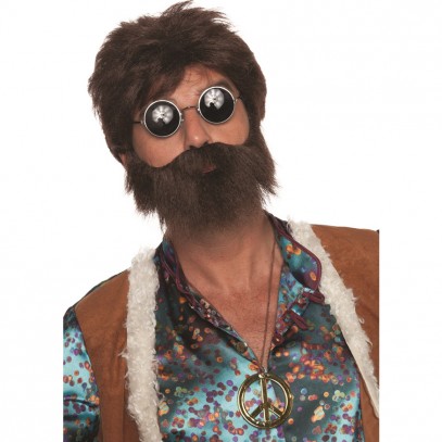 Jerry 60er Jahre Hippie Perücke mit Bart