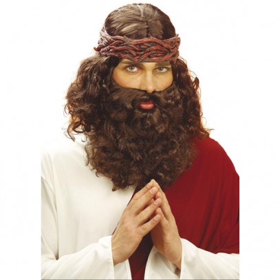 Prophet Jesus Perücke mit Bart