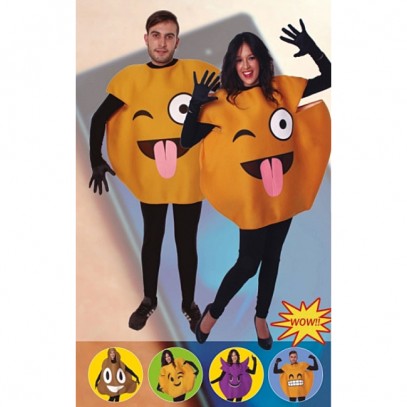 Emoji Zwinkern mit Zunge Kostüm