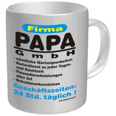 Kaffeebecher "Firma Papa GmbH"