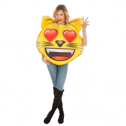Katze Herzaugen Emoji Kostüm für Erwachsene