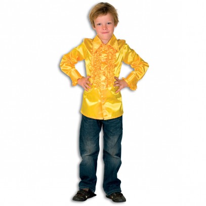 Kinder Rüschenhemd Deluxe gelb