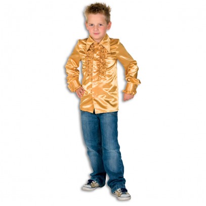 Kinder Rüschenhemd Deluxe gold