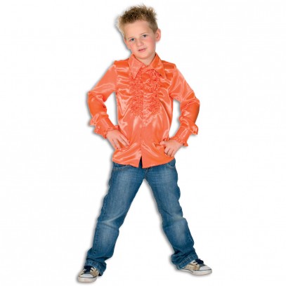 Kinder Rüschenhemd Deluxe orange 1