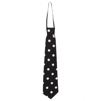 Klassische Krawatte schwarz mit Punkten