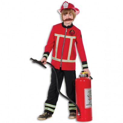 Klassischer Feuerwehrmann Kinderkostüm Deluxe