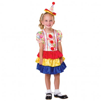 Mini Clownin Mädchenkostüm
