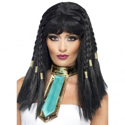 Kleopatra Perücke mit Zöpfen für Damen