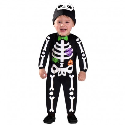 Mini Skelett Halloween Kostüm für Kinder