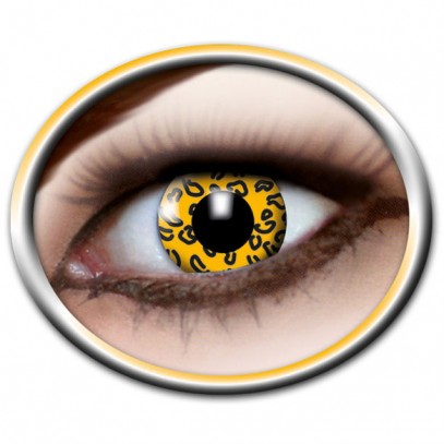 Gelber Leopard Kontaktlinse