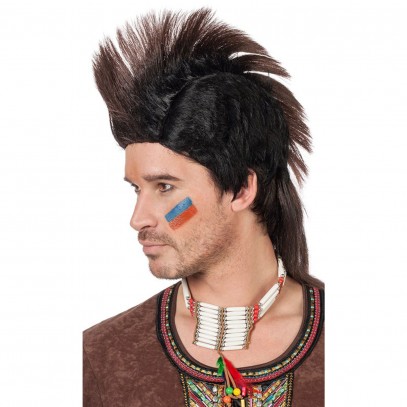 Kriegerische Indianer Iro Perücke