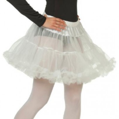 Kurzer Petticoat in weiß für Damen