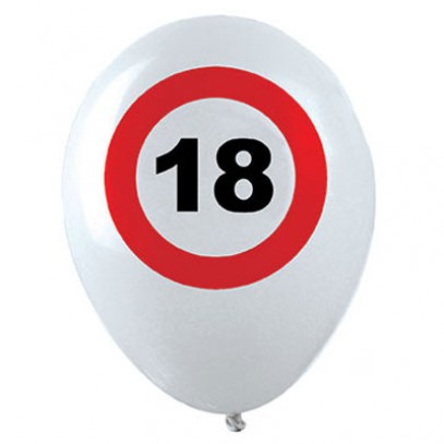 Luftballons Verkehrsschild 18
