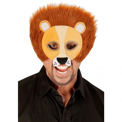 Löwen Plüsch Maske für Damen und Herren