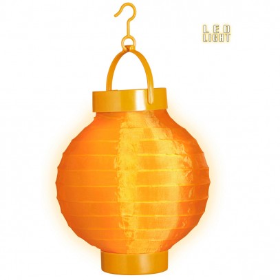 LED Stoff Lampion orange