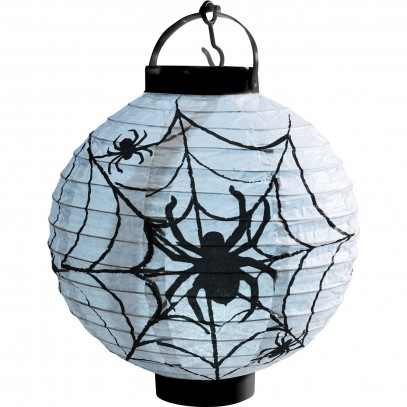 Leuchtende Spinnennetz Laterne mit LED