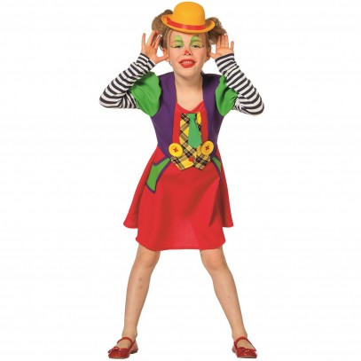 Little Lulu Clownmädchen Kinderkostüm 1