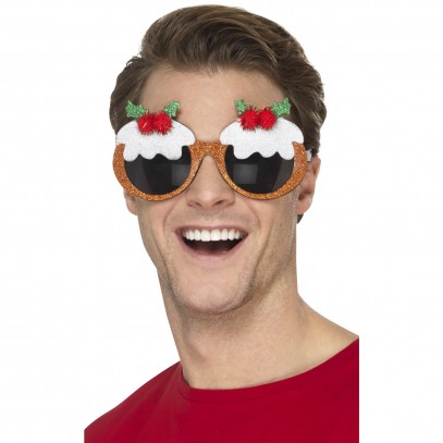 Lustige Christmas Pudding Brille