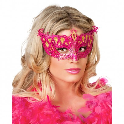 Märchenhafte Venezia Maske Gold Pink