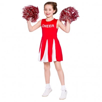 Madison High School Cheerleader Kinderkostüm rot