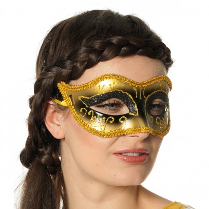 Magische Glitzer Maske Gold