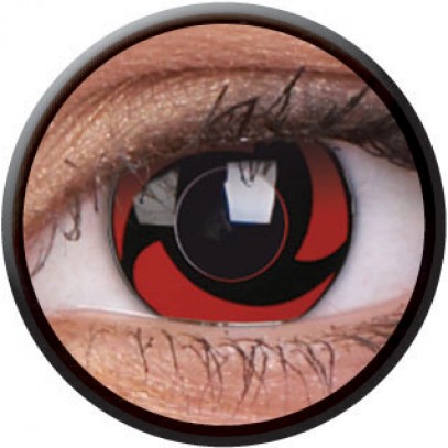 Manga Devil Kontaktlinsen rot-schwarz 