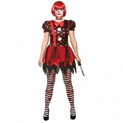 Marry-Lou Psycho Clown Kostüm für Damen
