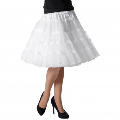 Mehrlagiger Premium Petticoat Weiß