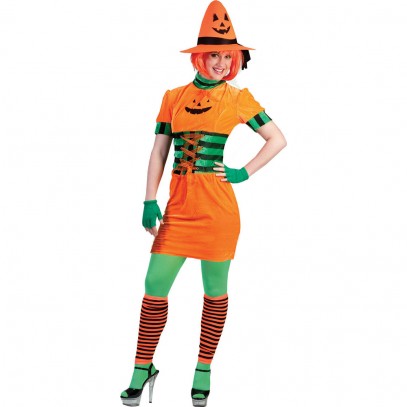 Miss Pumpkin Kürbis Kostüm für Damen