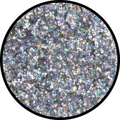 Mittelgrober Silber-Juwel Glitzer holographisch