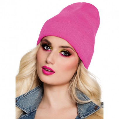 Neon Mütze pink