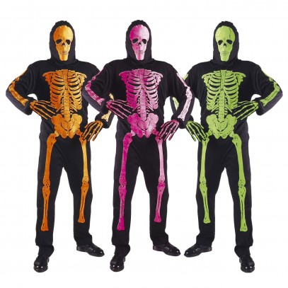 Neon Skelett Kostüm für Kinder