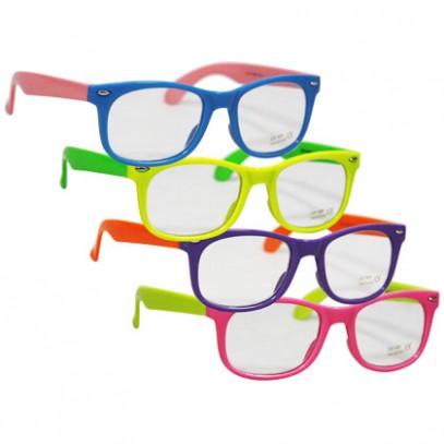 Nerdbrille Partybrille Neon-Style