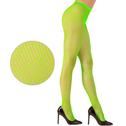 Netzstrumpfhose neon-grün für Damen