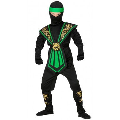 Kombat Ninja Kostüm für Kinder grün
