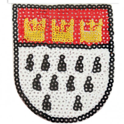 Pailletten Bügelbild Köln Wappen 9x10cm