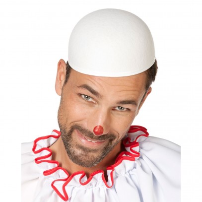 Pantomime Clown Kappe Weiß