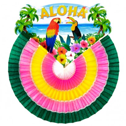 Party Aloha Papierfächer 46cm