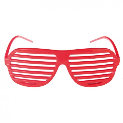Gitterbrille Partybrille Atzen-Style rot