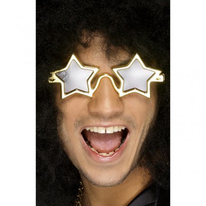 Disco Sterne Party Brille gold