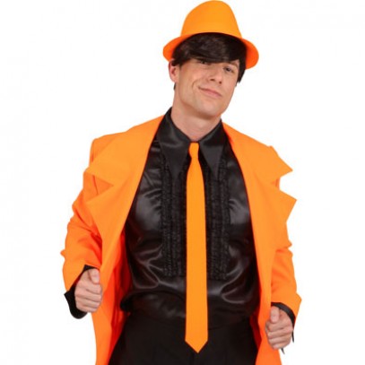 Party Krawatte neon-orange