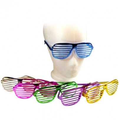 Partybrille Gitterbrille Metallic-Style
