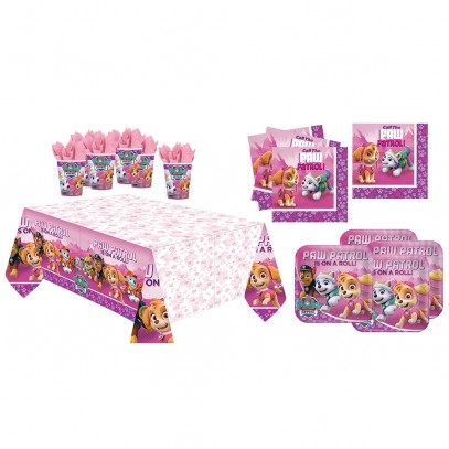 Paw Patrol pink Kinder Geburtstags Party Set für 8 Gäste