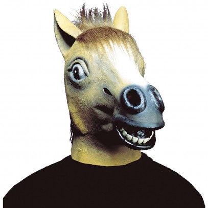Pferdekopf Maske mit Mähne